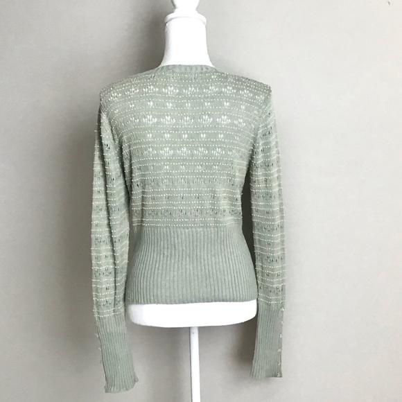 RARE Vintage Pointelle Beaded Sweater ASO Rory Gilmore in Gilmore Girls - Picture 13 of 16